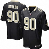 Nike Men & Women & Youth Saints #90 Butler Black Team Color Game Jersey,baseball caps,new era cap wholesale,wholesale hats